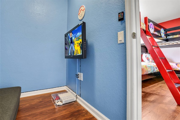 Pokemon themed bedroom - Xbox gameroom in the closet