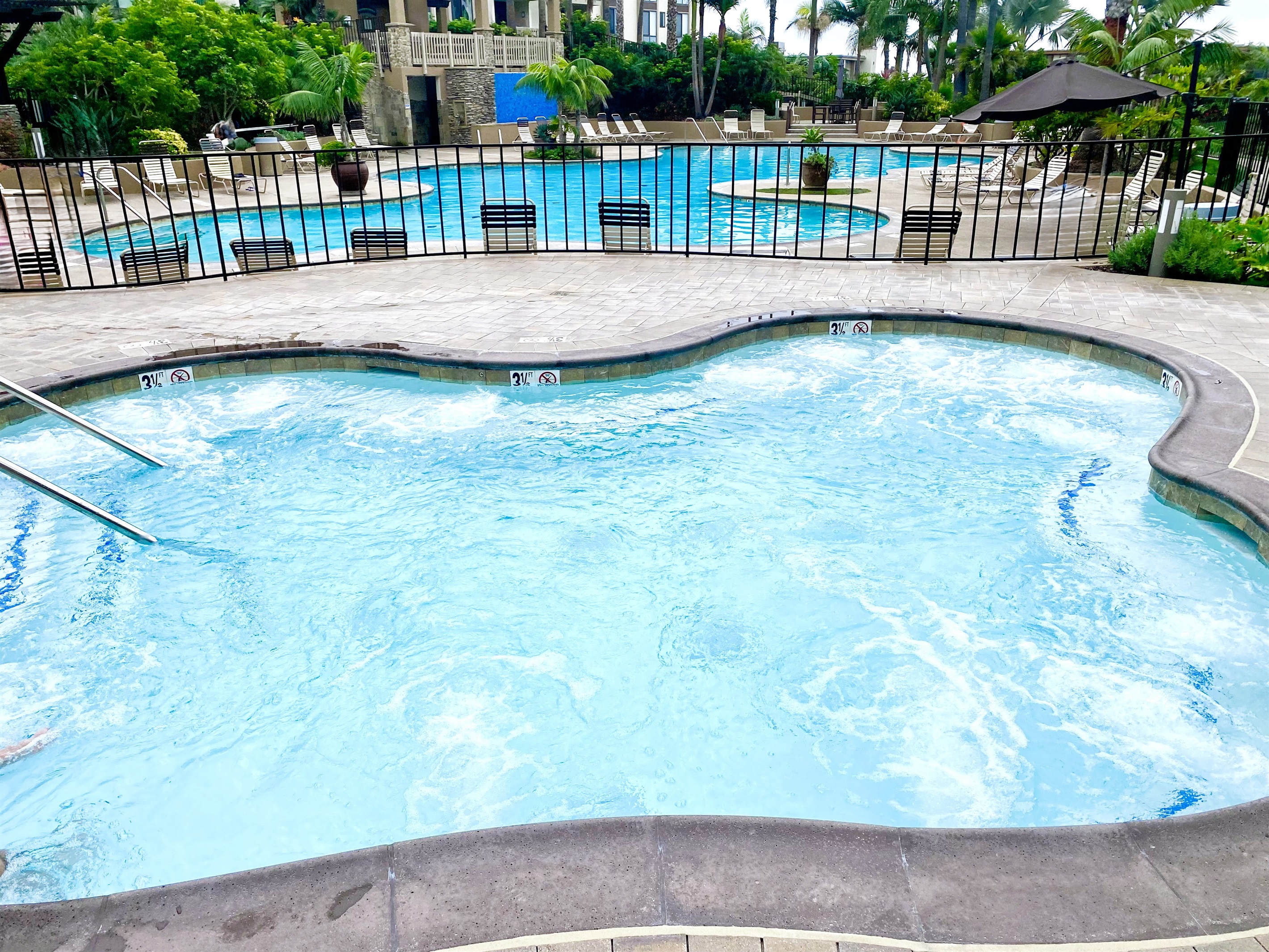 Second hot tub with room for up to 24 guests