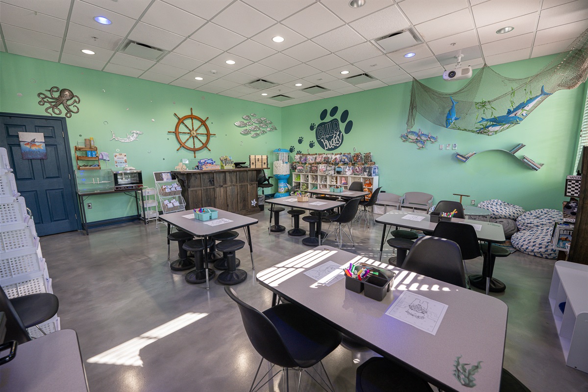 Activity area with fun stuff for the kids to create at the resort