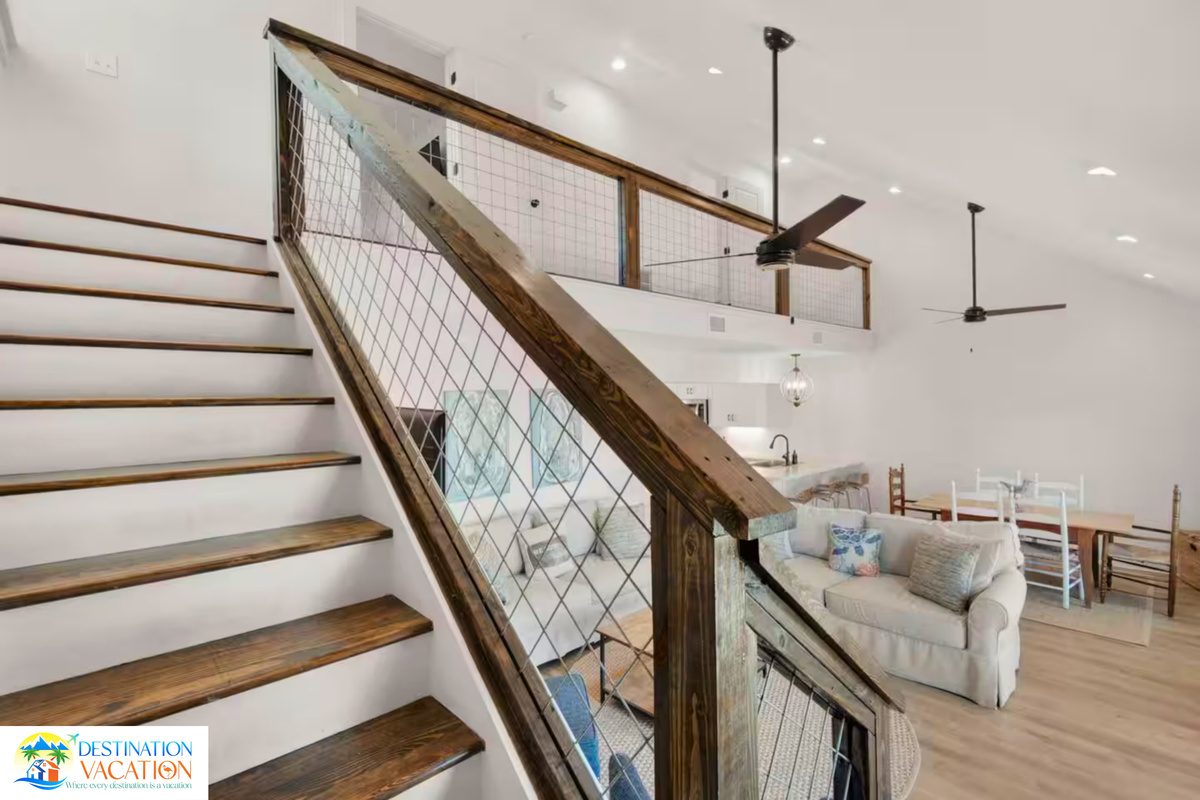 Beautiful architectural details elevate the home's coastal character.