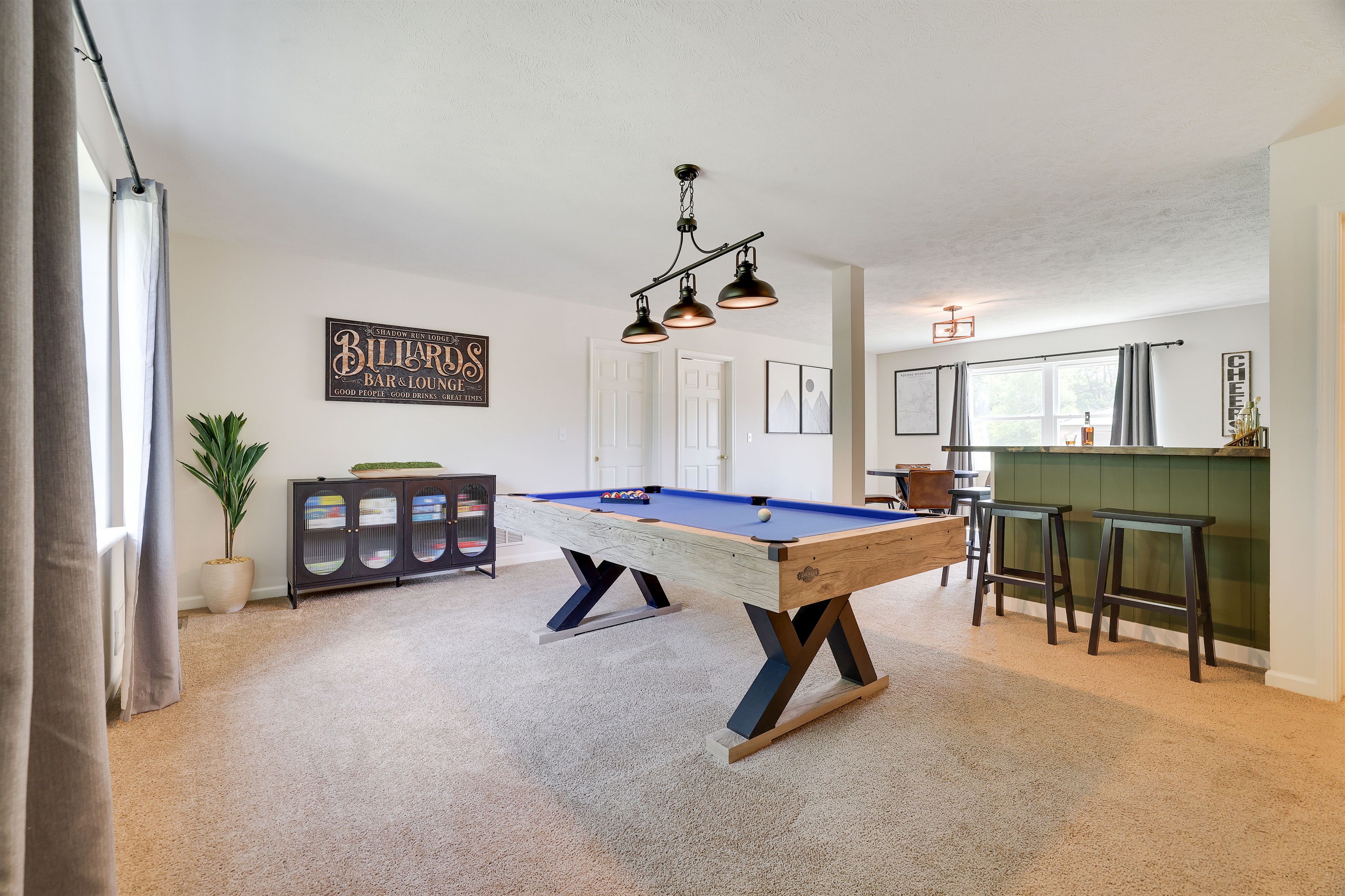 Shoot a friendly game of pool. The loser has to set the dinner table.