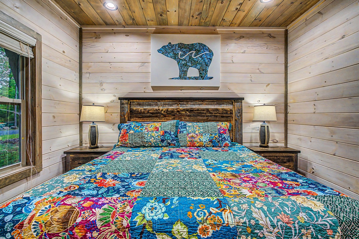 Main Level Bedroom 1 with King Bed, Easy access from front door.