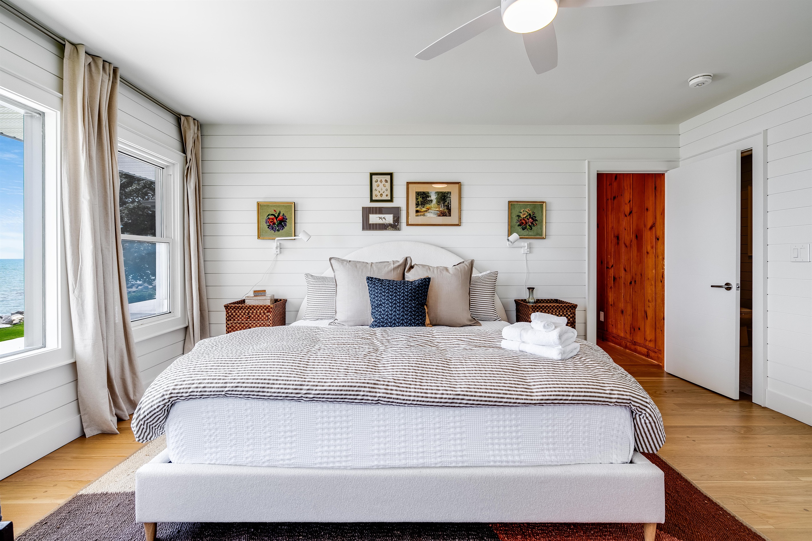 Master Bedroom with a King bed, and view's you can never miss.