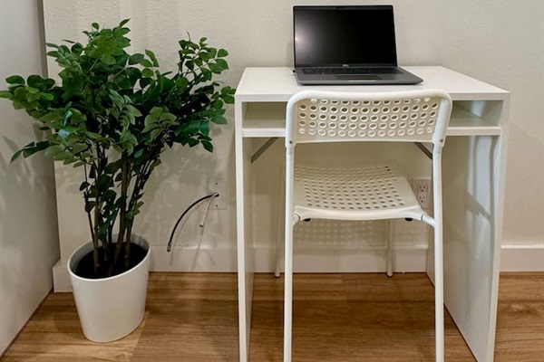 Workstation in main bedroom