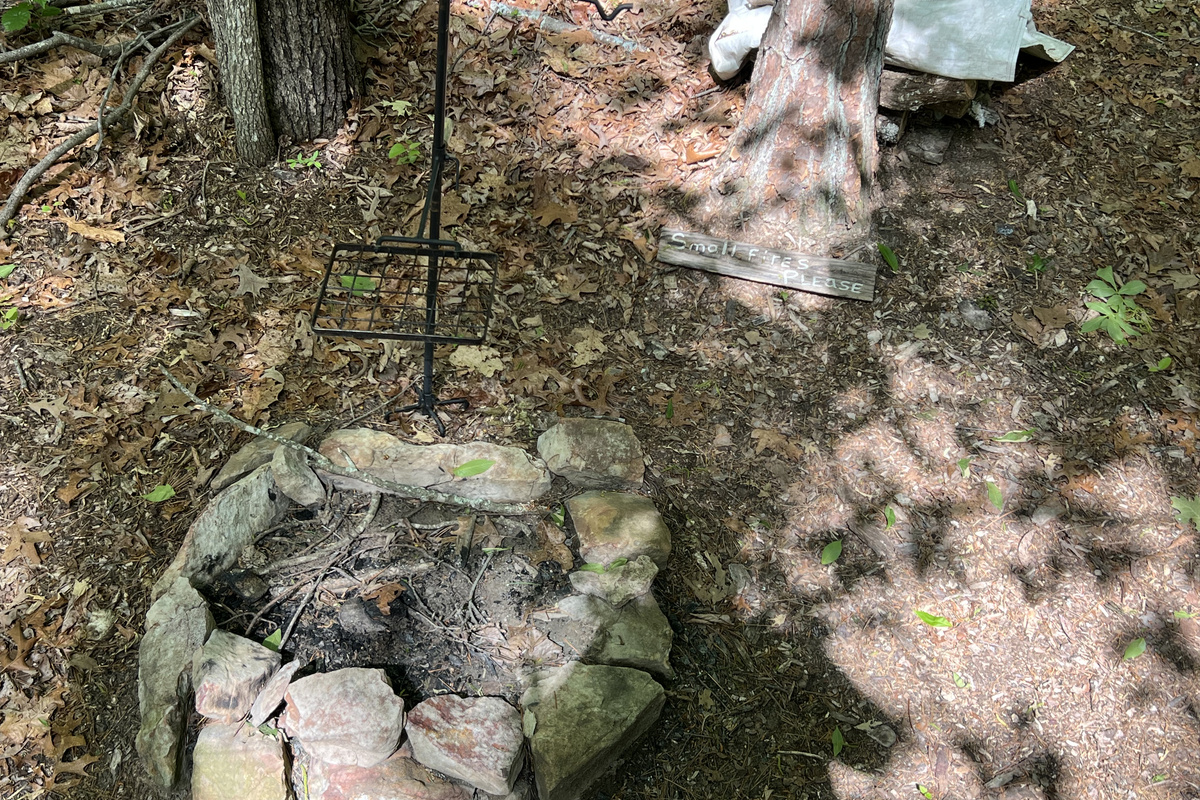 Firepit next to the deck