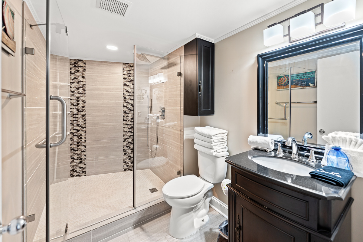 2nd Bathroom with a huge stand alone shower