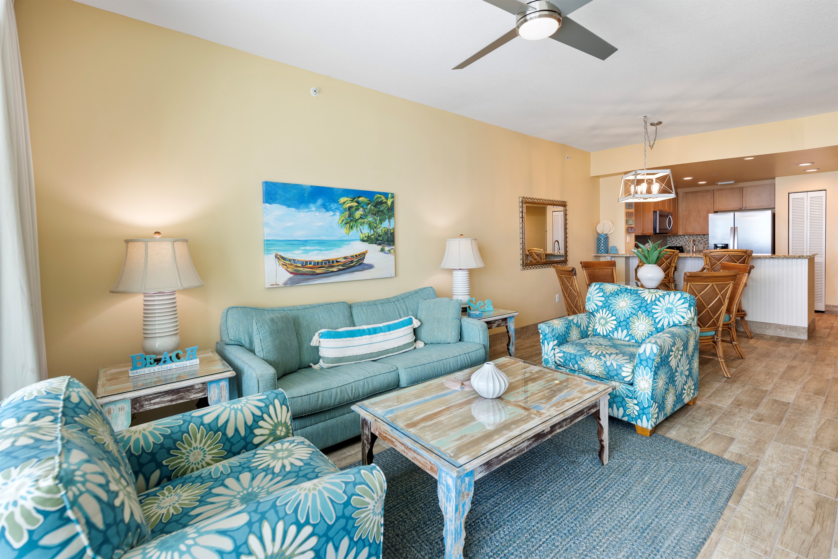 Gulf-Front Living Room