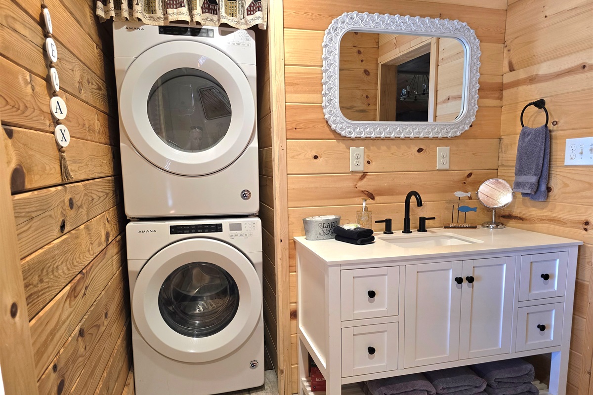 Laundry in Hall Bath on Main