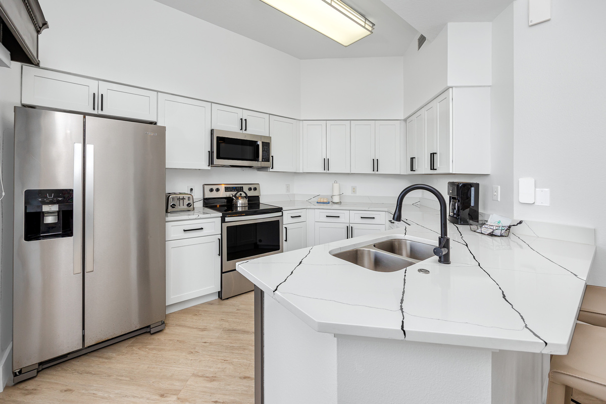 Fully stocked kitchen