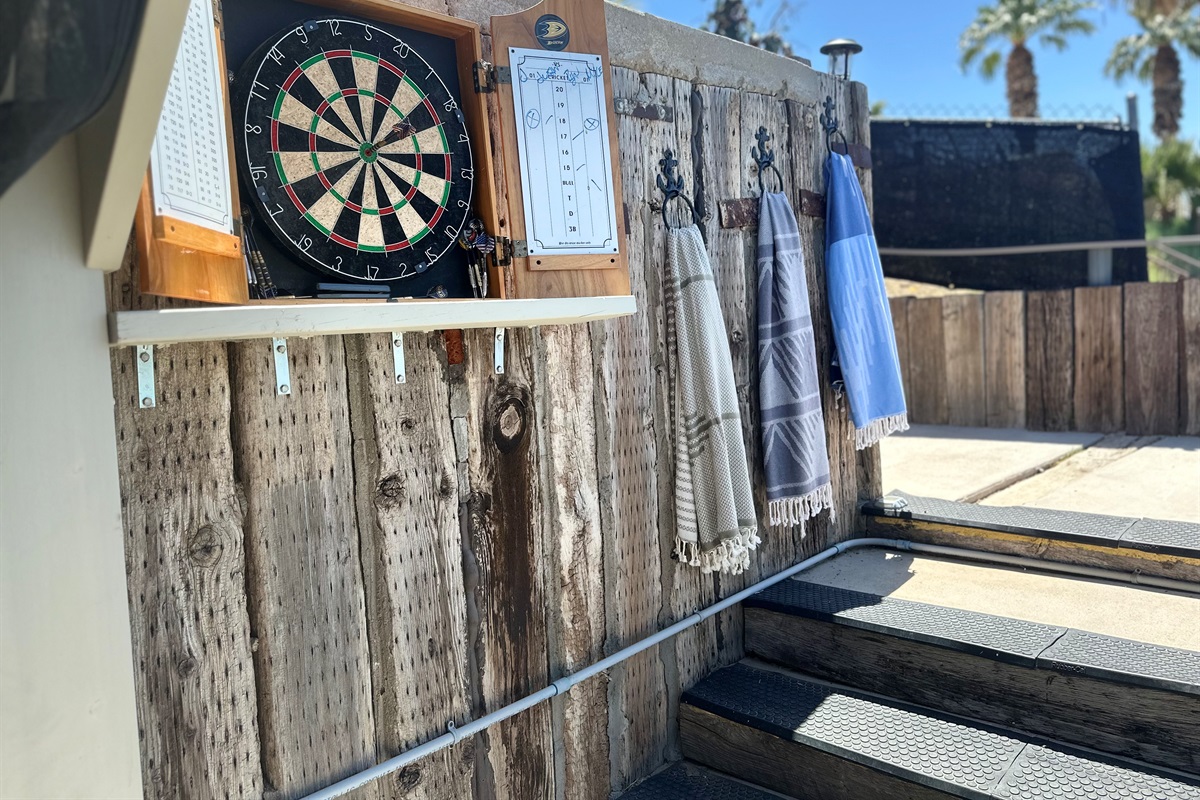 Towel Holders & Game Board Shelf (as seen from Lower Deck)