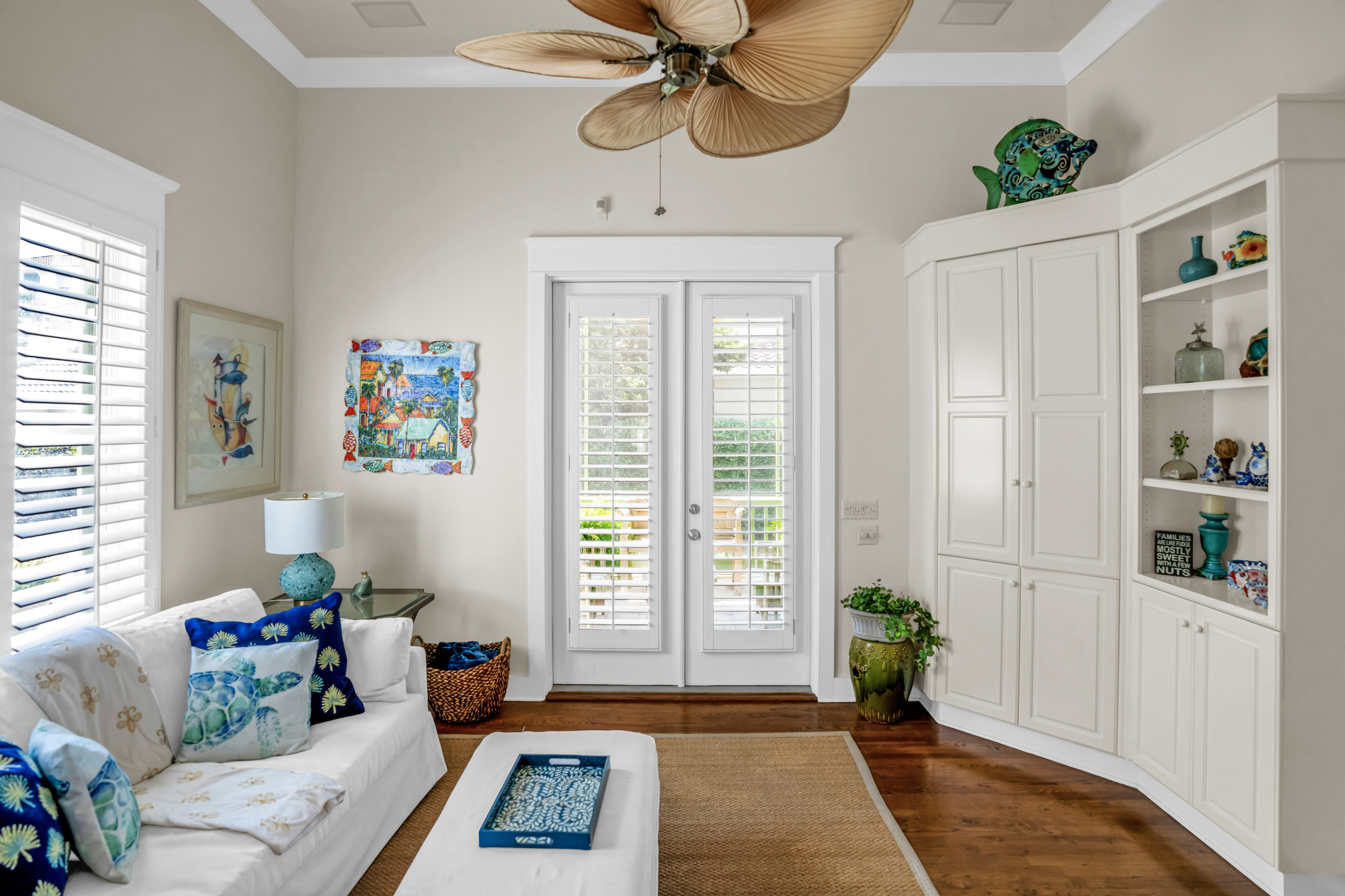 Sitting room off of the first floor queen bedroom.