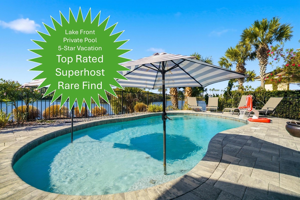 Poolside paradise with a view ☀️🌴
Soak up the Florida sunshine in your private pool overlooking the water—perfect for morning dips, lazy afternoons under the umbrellas, and unforgettable family fun.