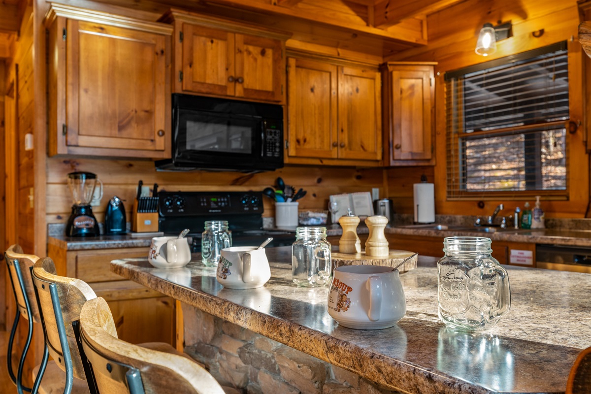 Thoughtfully stocked with the essentials you need to feel right at home.