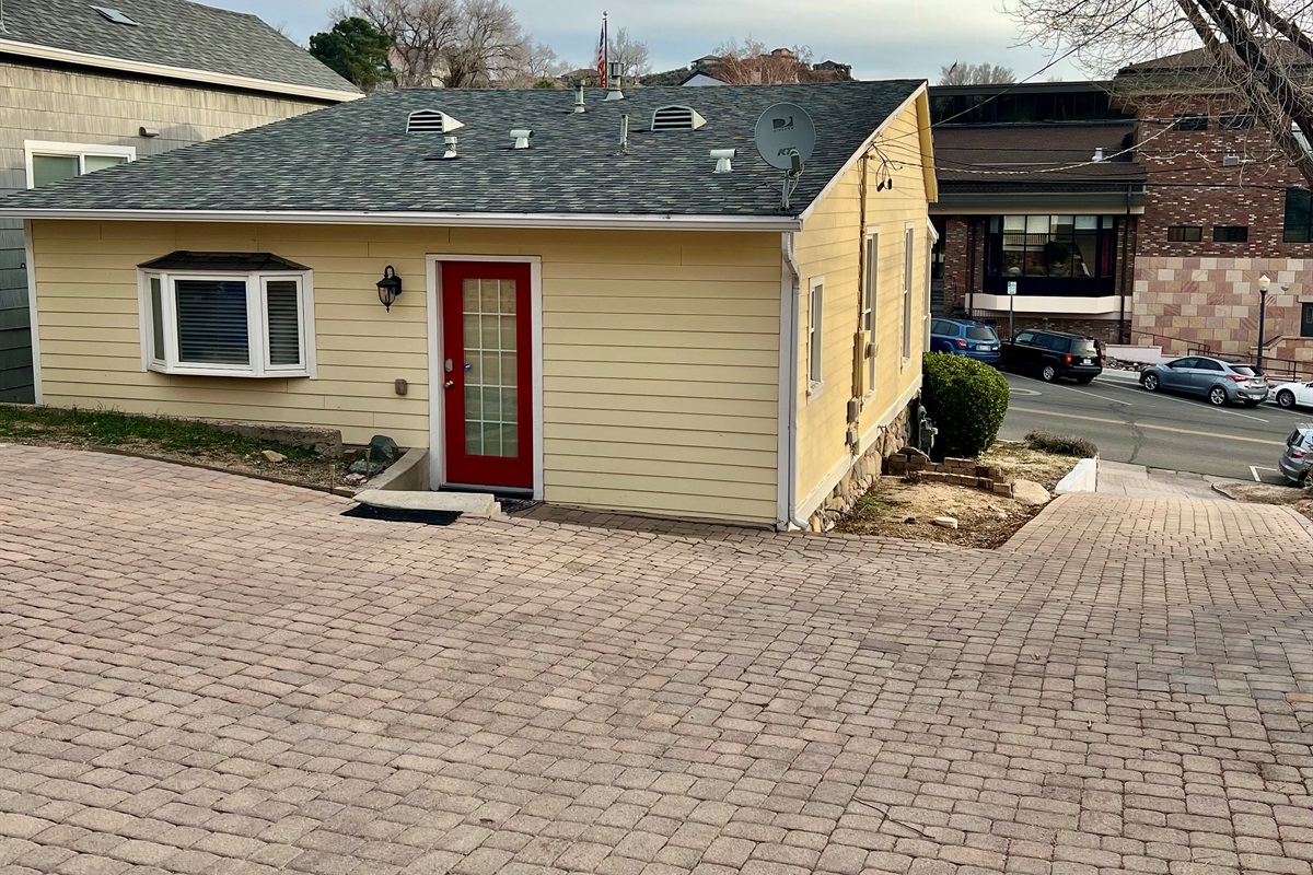 Your private driveway and parking with easy access into your home.