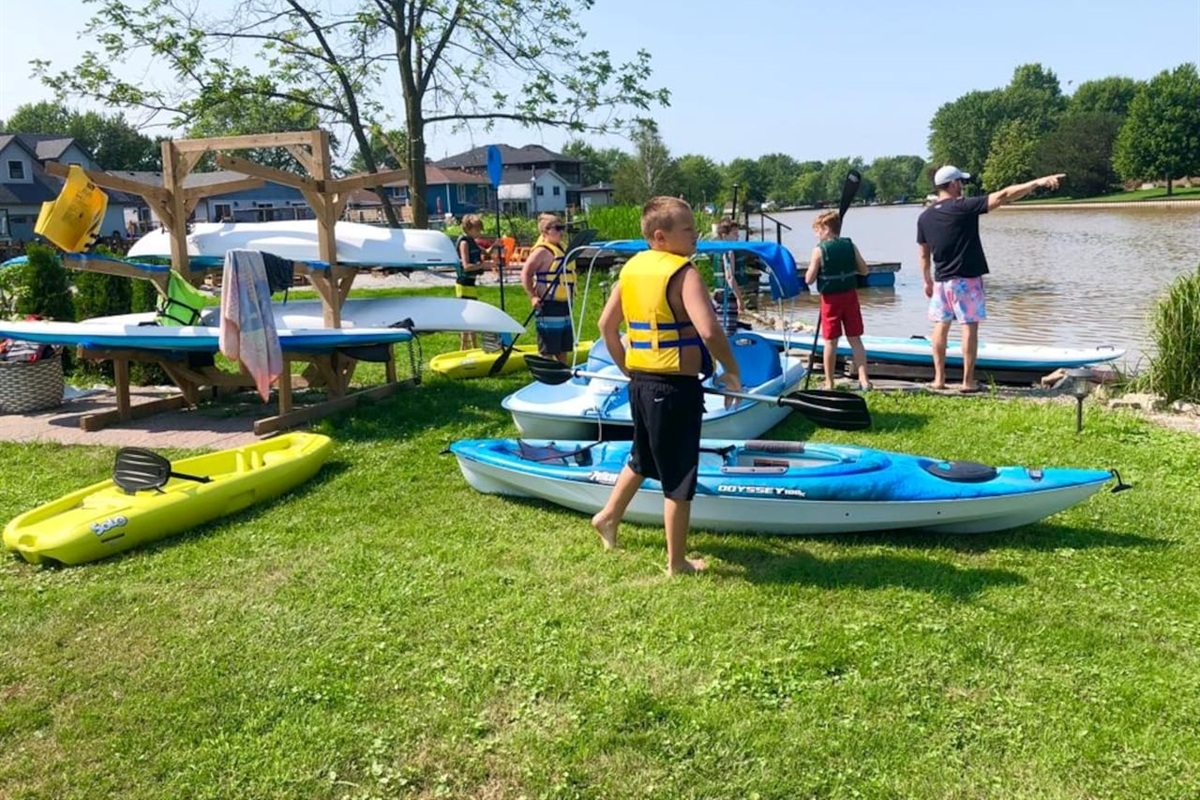Backyard water sport amenities! 