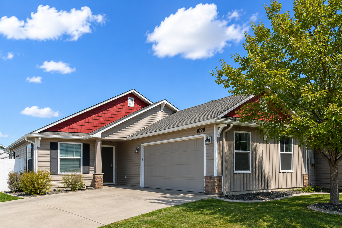 Exterior view of this modern and comfortable town home