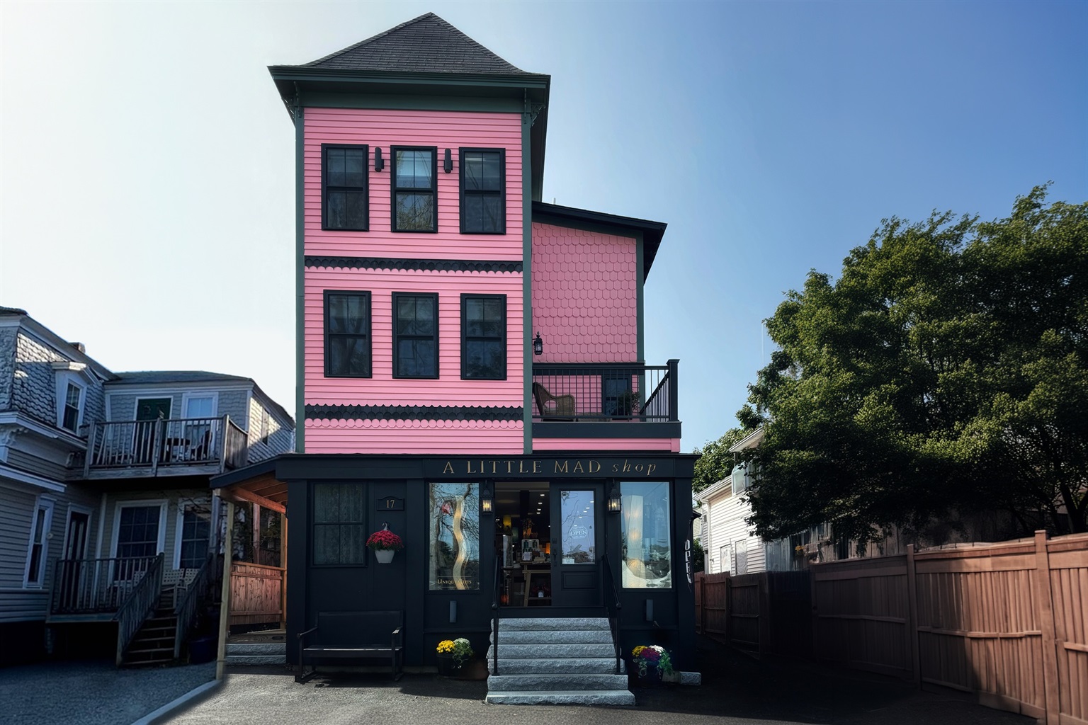 The Iconic A Little Mad Shop - A Little Mad Stay is located at the rear of the building to the right