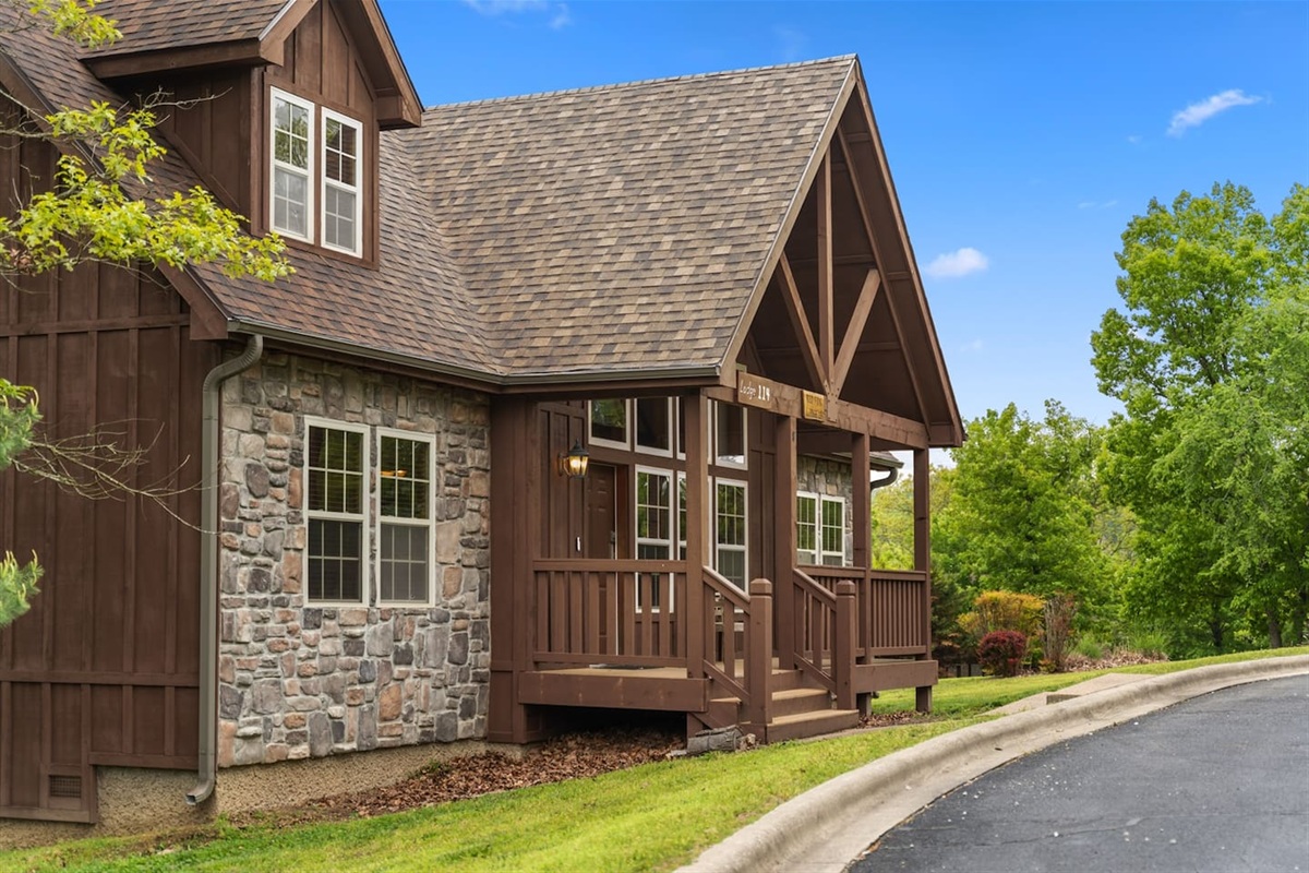 All the charm of an Ozark cabin with plenty of space inside for your entire family or group.