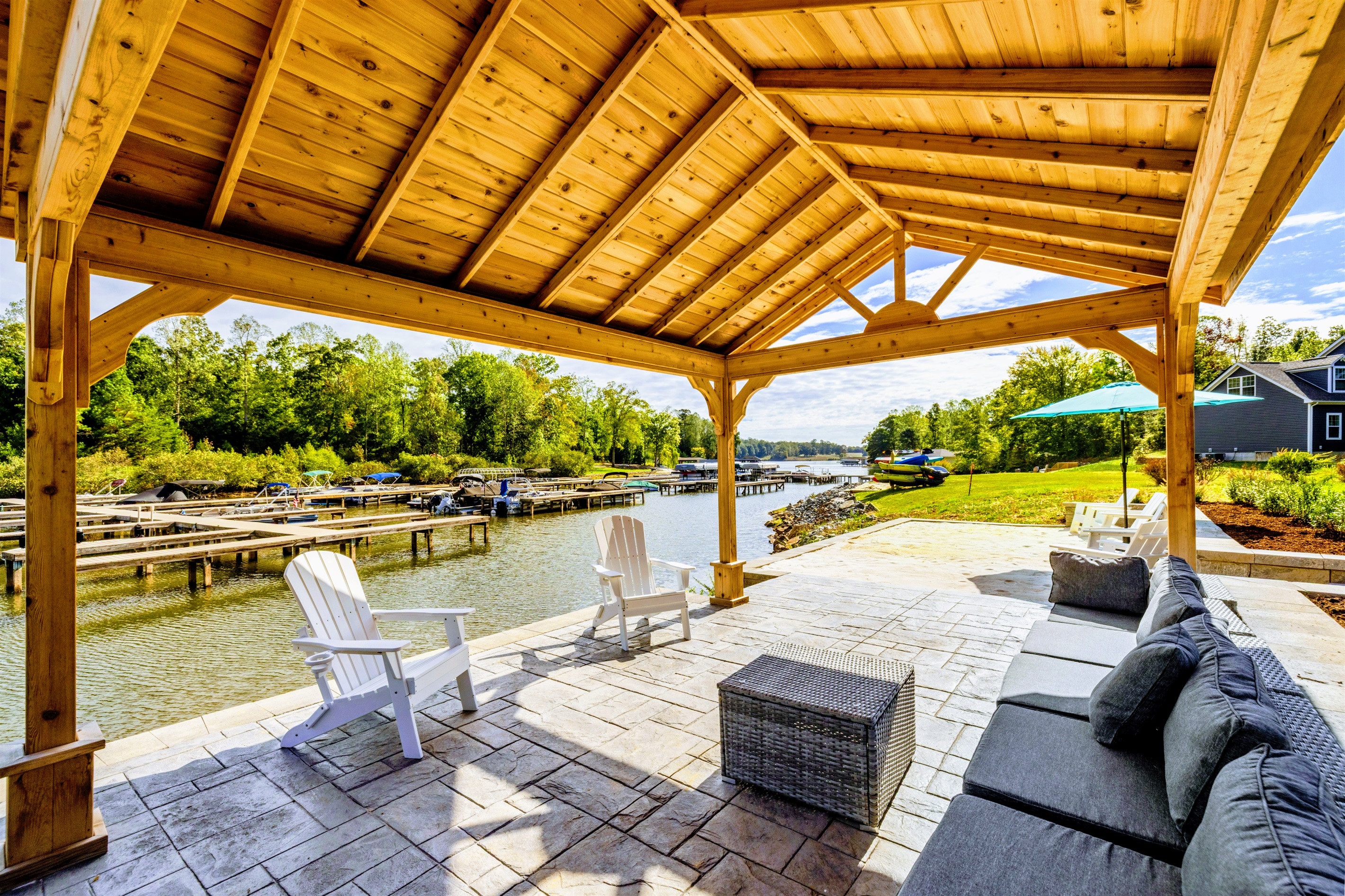 Imagine sitting Lakeside with family and friends, watching the kayaks, paddle boarders and boats go by as  you watch the sunset with a glass of wine.