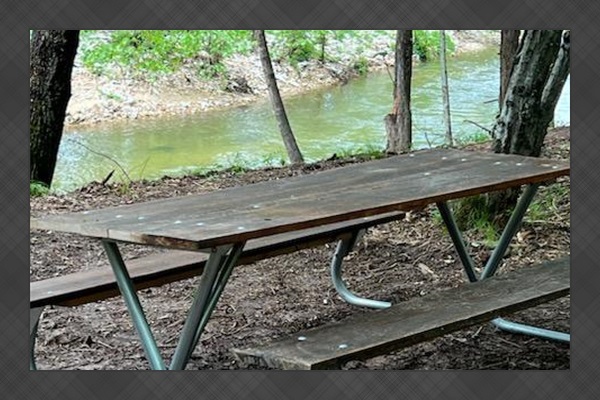 Picnic Table At The Creek Park