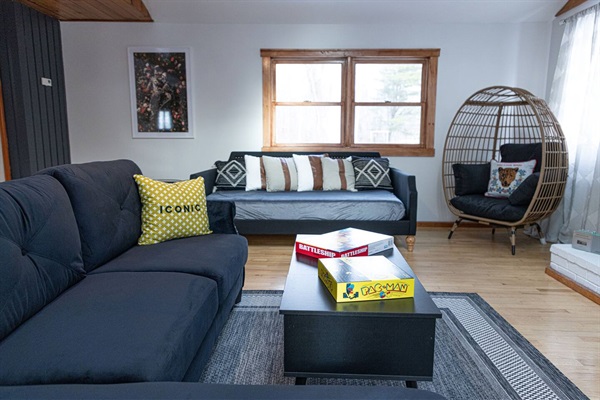 Enjoy board games on a rainy day.