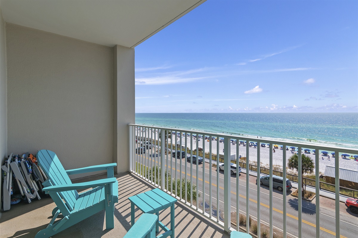 Beach chairs and umbrellas are available for use