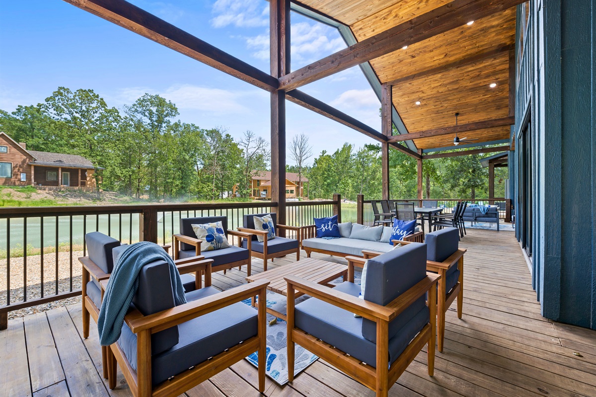 Lose track of time in our spacious, open-air lounge – it's the perfect spot to savor peaceful views and great company.