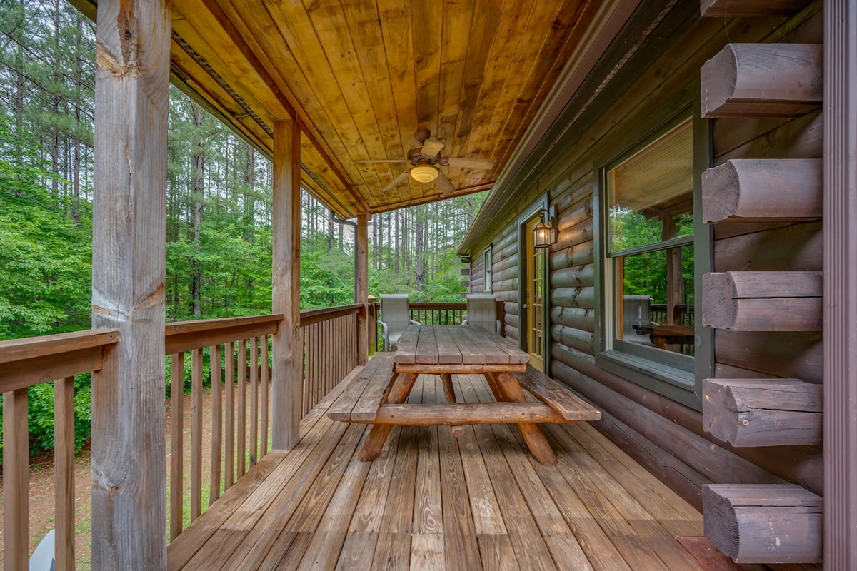 Back deck with grill