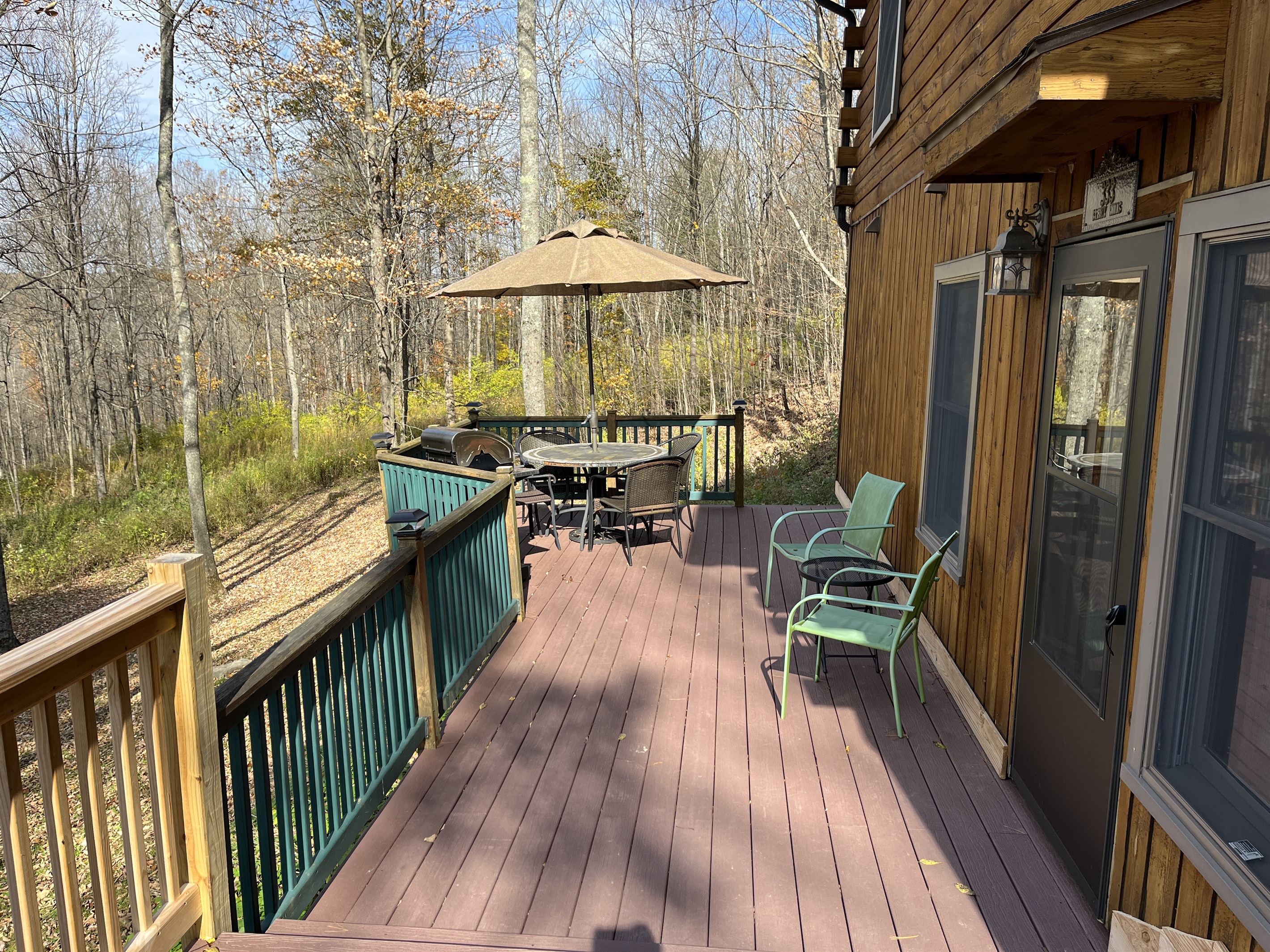 Back deck for outdoor dining and relaxing