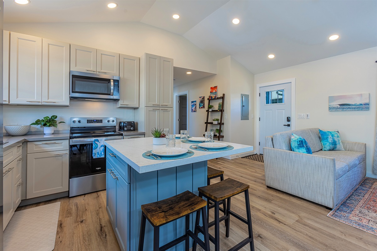 Tons of Cabinets Filled with Cooking & Dining Needs