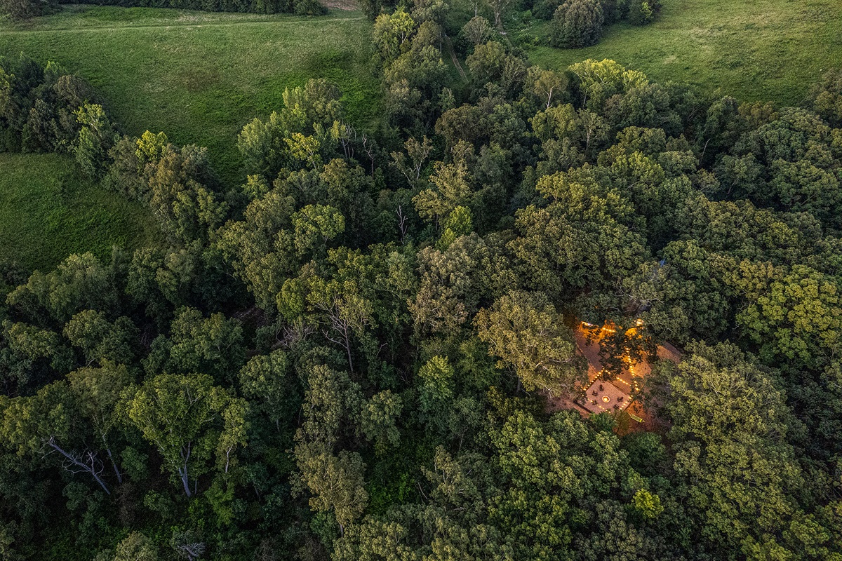 Hidden in the forest, glowing with charm — your secret getaway spot.