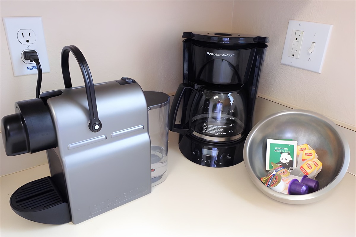 There is a Nespresso coffee machine, and also a drip coffee maker in case you prefer that one!