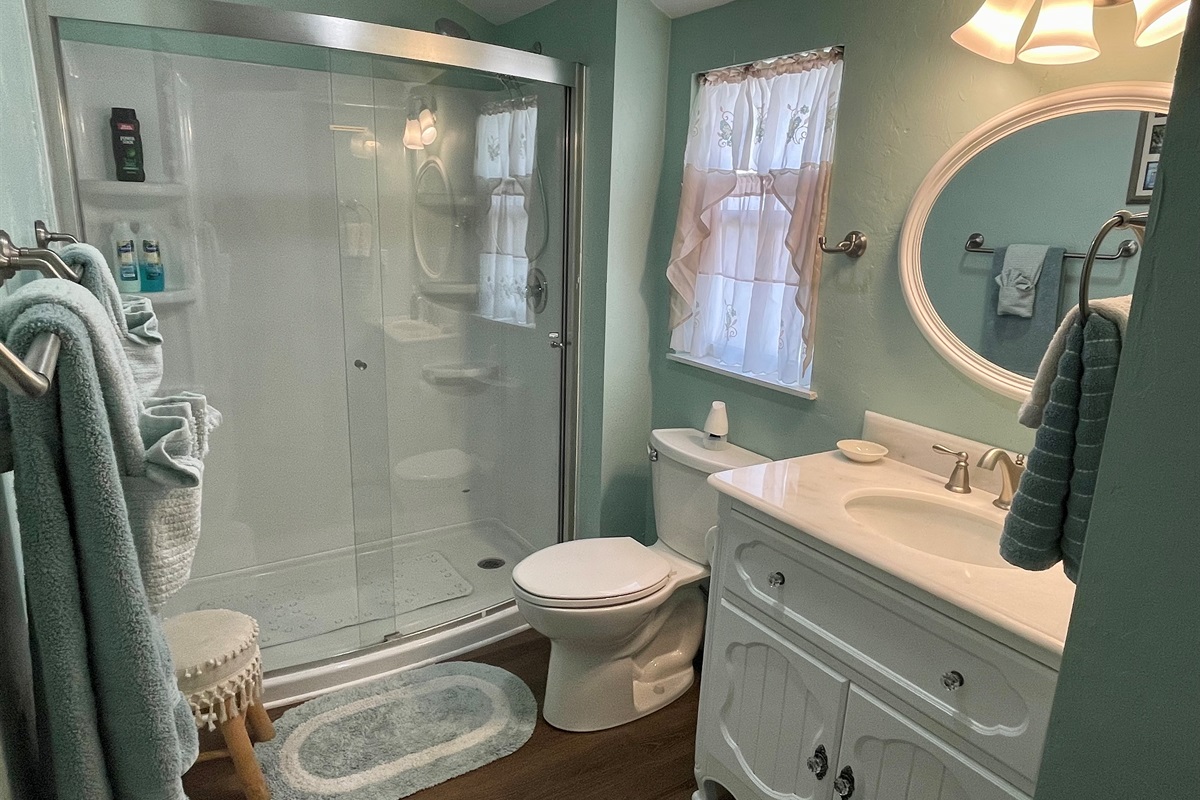 Full Bathroom with Toiletries Provided
