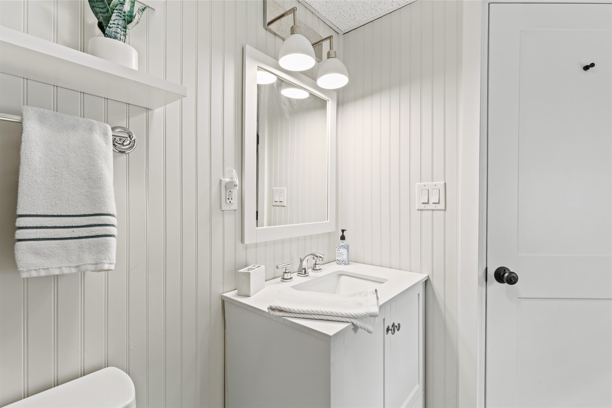 Lower level half bath
