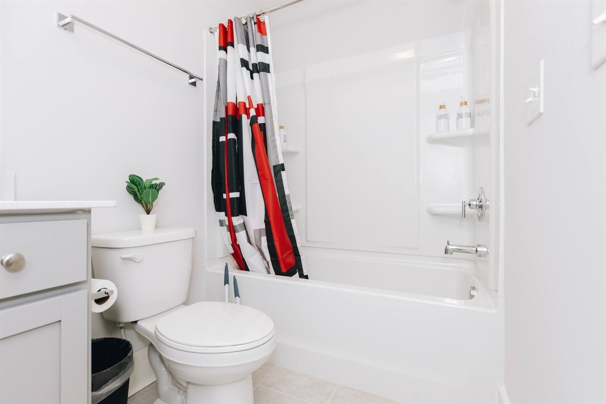 A full bathroom for anyone who doesn't want to use their ensuite!