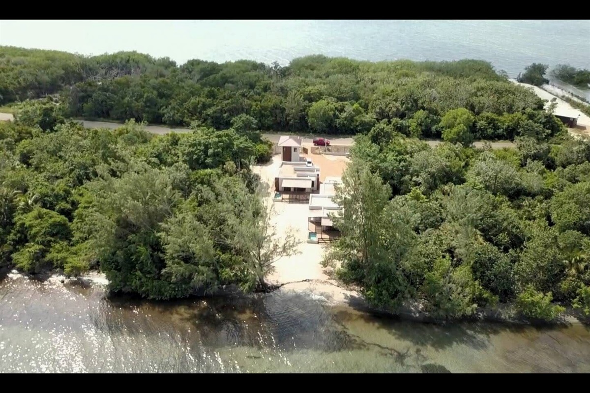 Aerial view of the property. 
