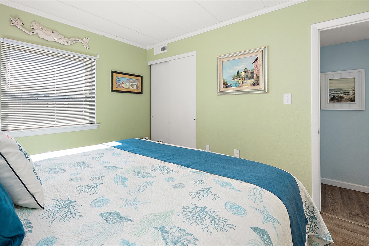 Extra pillows and towels can be found in the closet.