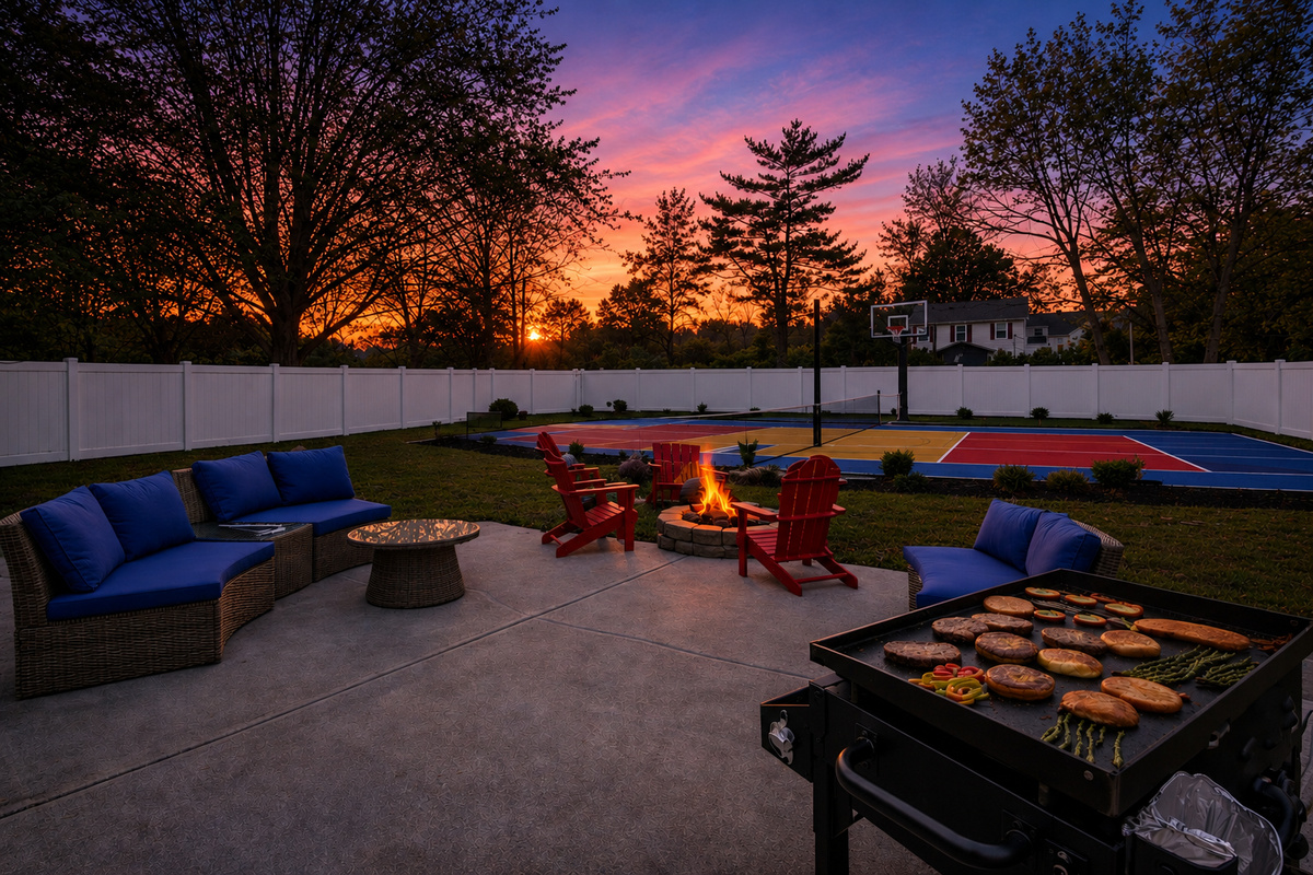 Unwind in the fully fenced backyard after a fun filled day