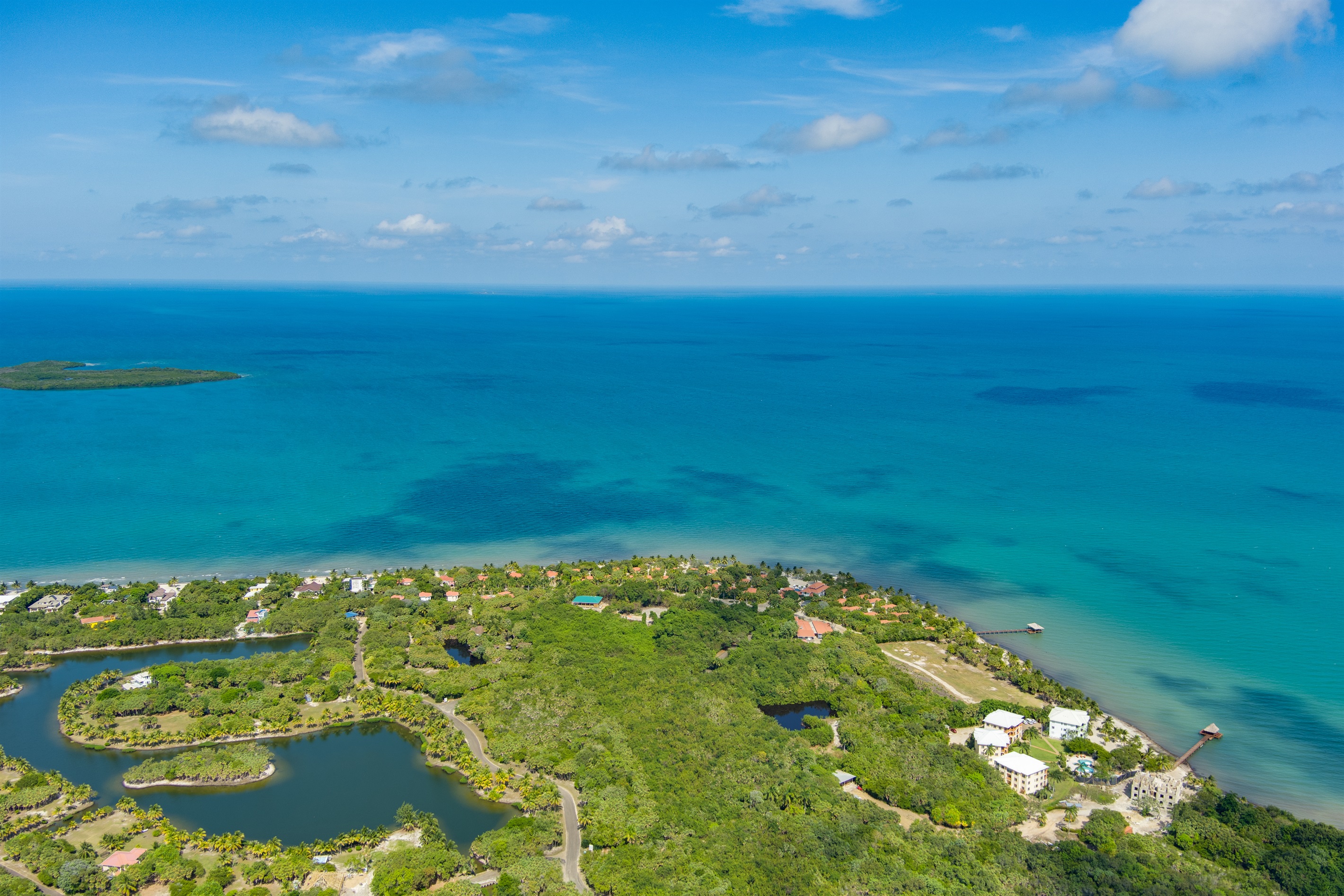 Aerial View of Placencia