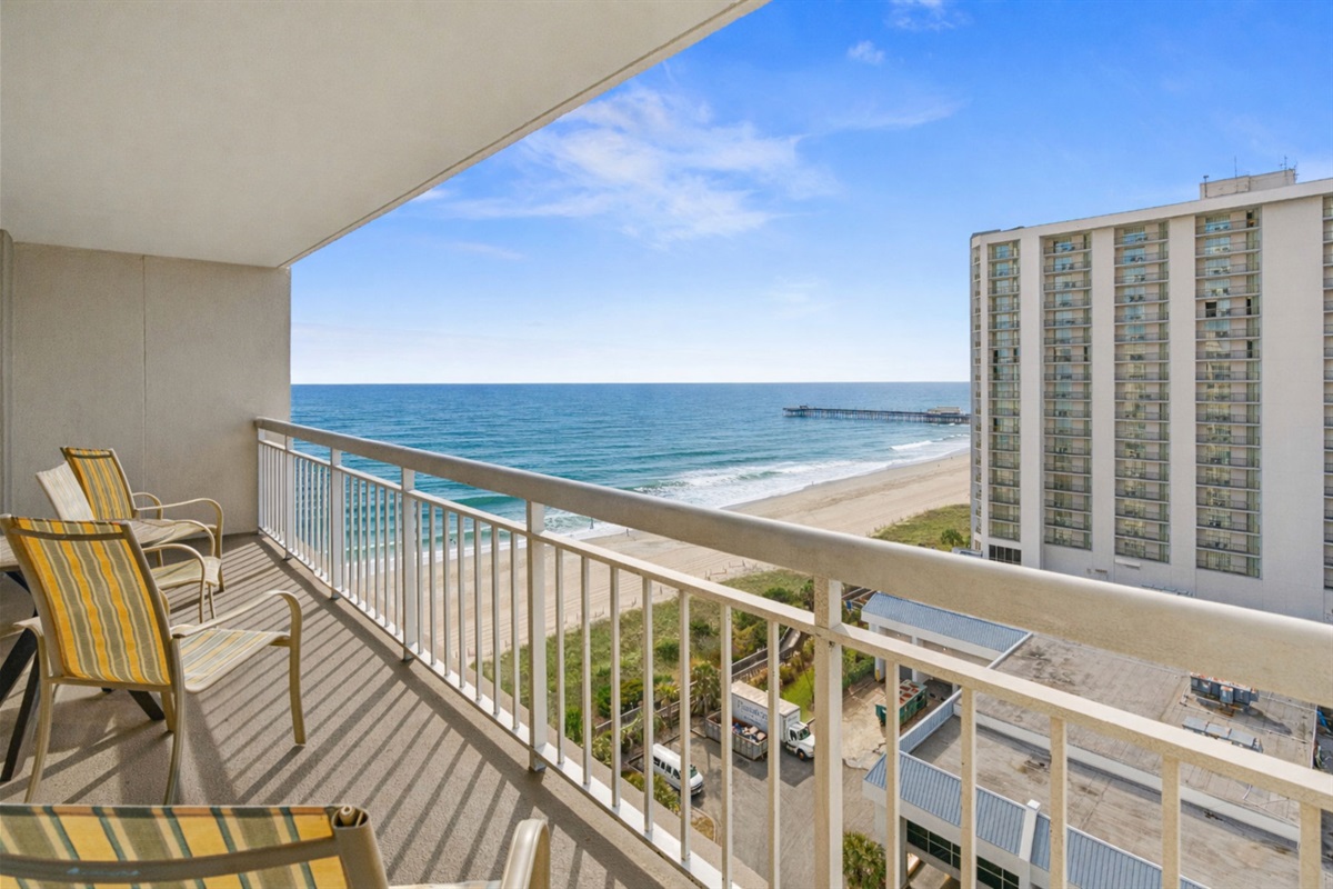 Balcony w/ ocean views