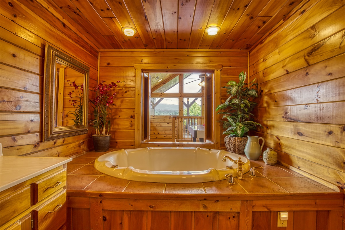 Upper floor jacuzzi tub