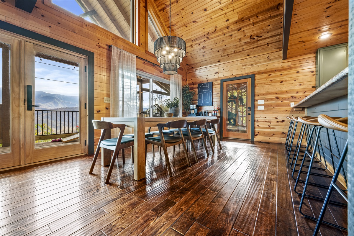 Spacious dining area