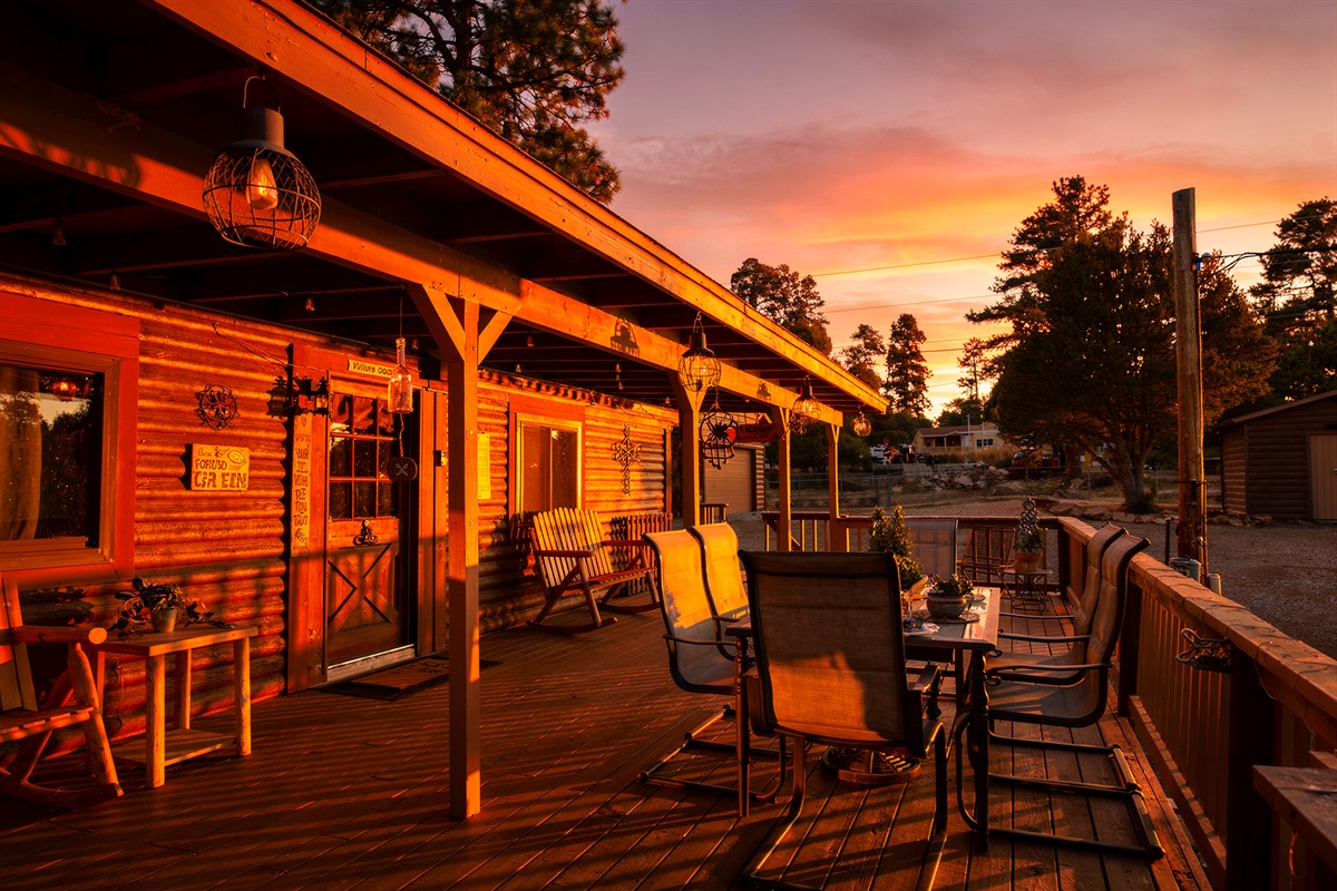 Patio sunsets/evenings.
