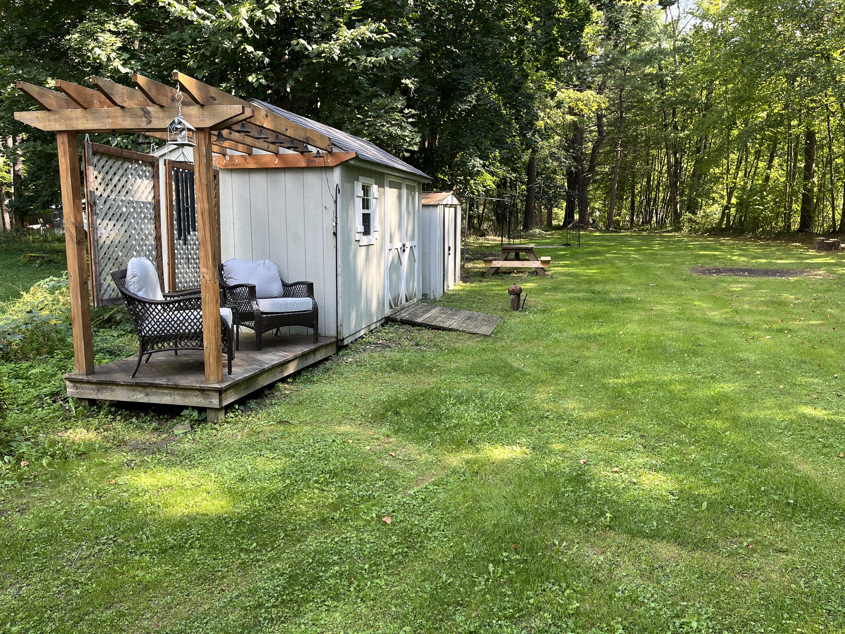 back yard with more outdoor seating