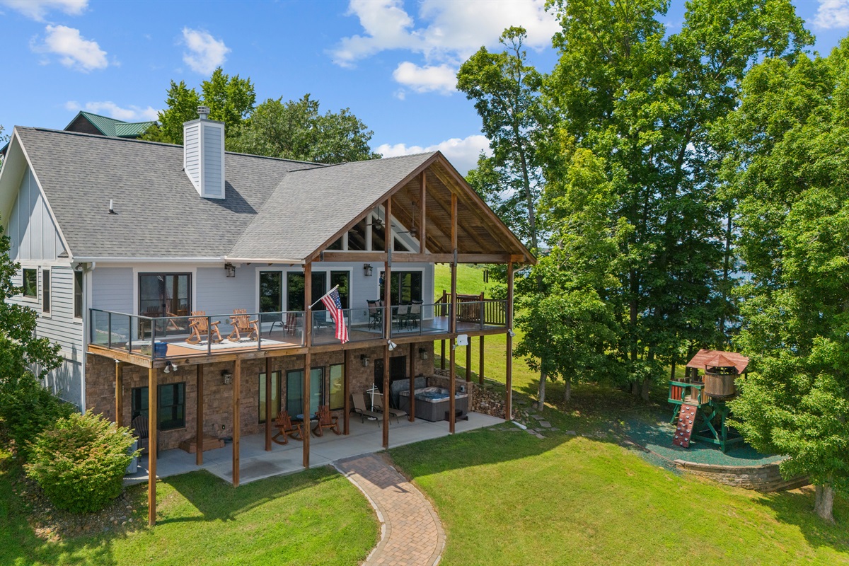 Top Patio has shaded and not shaded areas