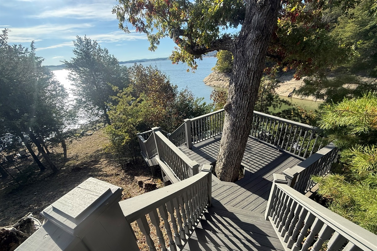 lower level decks on the way to the dock