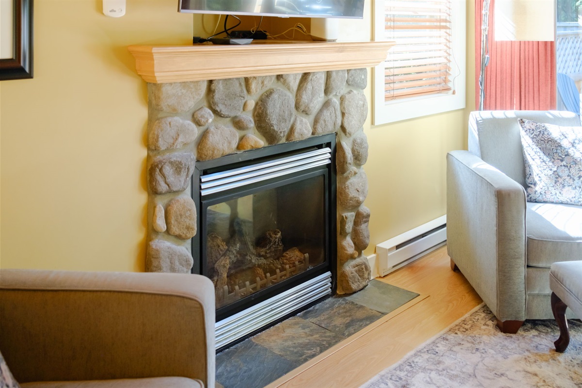 Cozy fireplace for relaxing evenings