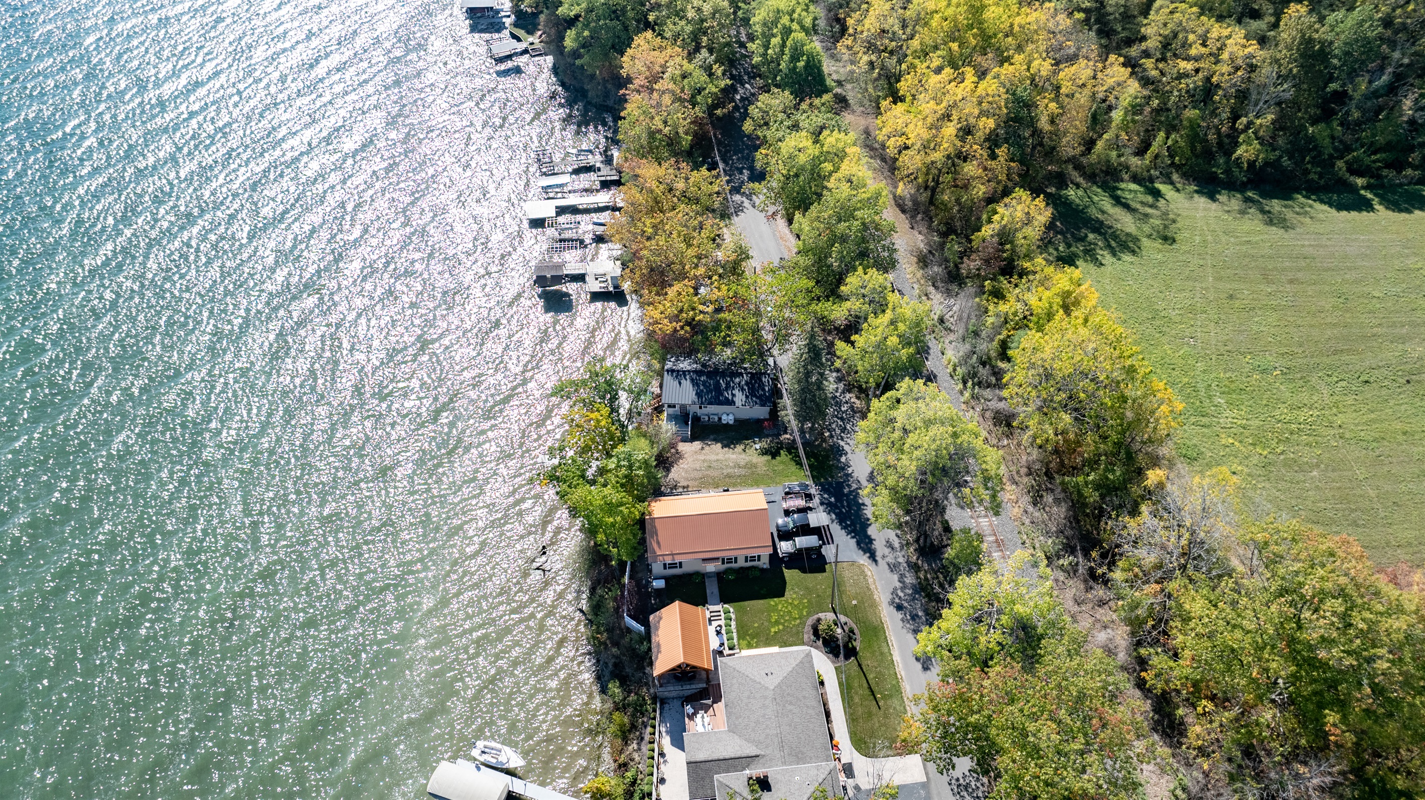Your own slice of paradise with a private dock and crystal-clear water just steps away.