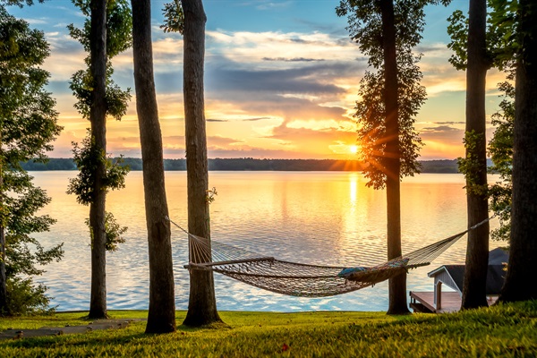 Sunset and Lake View Hammock for Two