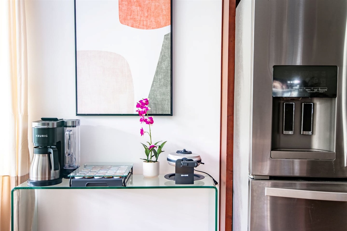 Wake up with Coffee, Tea, Hot Chocolate, and Waffles